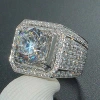 wish Square diamond-encrusted men's diamond rings, popular and versatile diamond-encrusted ring accessories from Europe and America, wholesale variety Application Scenario